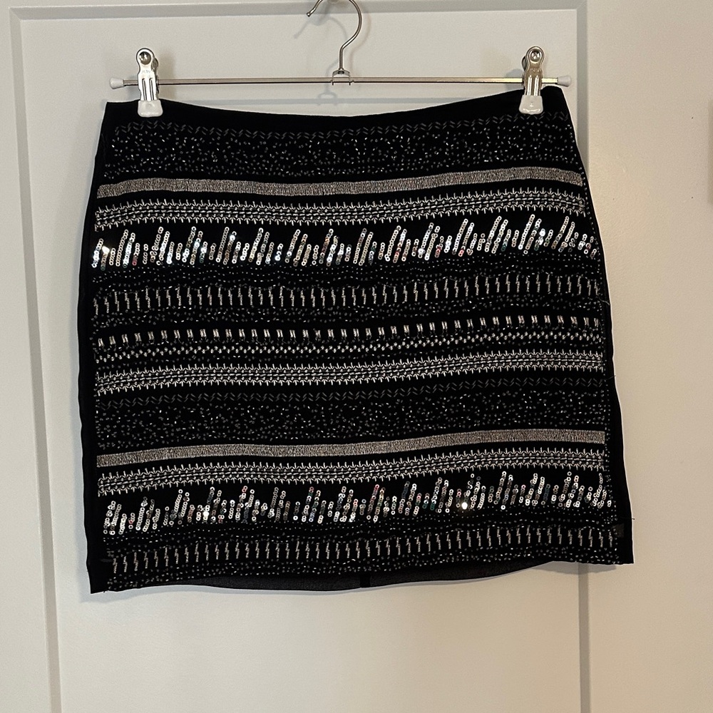 Elegant Black and Silver Women's Skirt